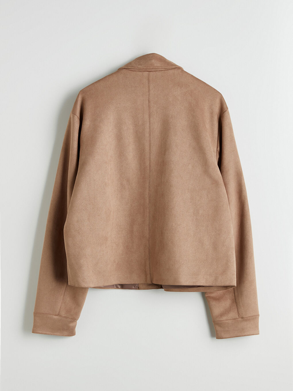 LCWAIKIKI Classic Collared Neck Women's Faux Suede Jacket -W53164Z8-ELJ