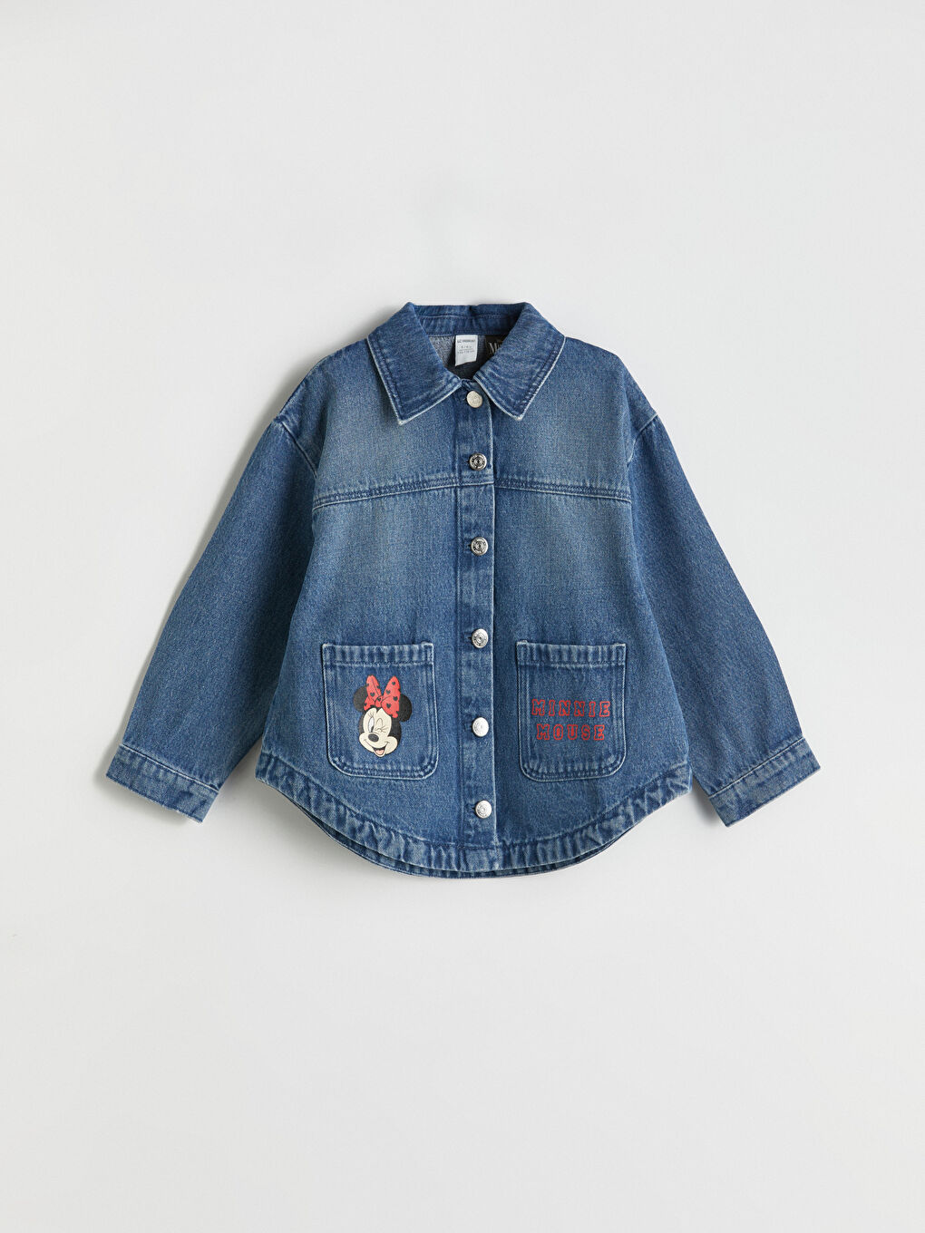 LCW Kids Minnie Mouse Printed Girls' Denim Jacket -W53186Z1-507