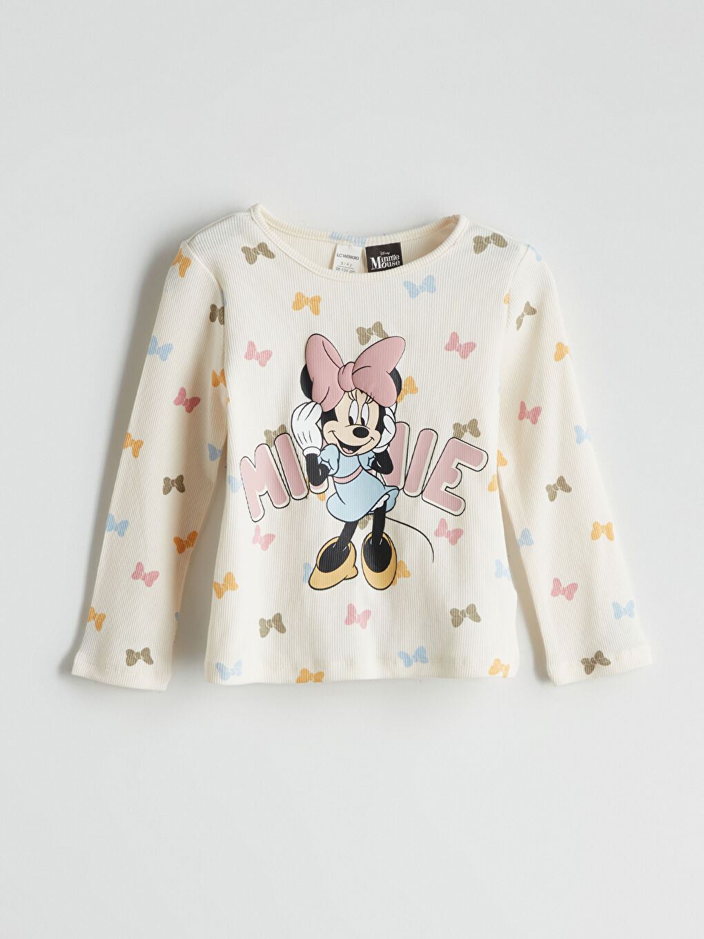 LCW Kids Crew Neck Minnie Mouse Printed Girls' T-Shirt -W53195Z1-LRA