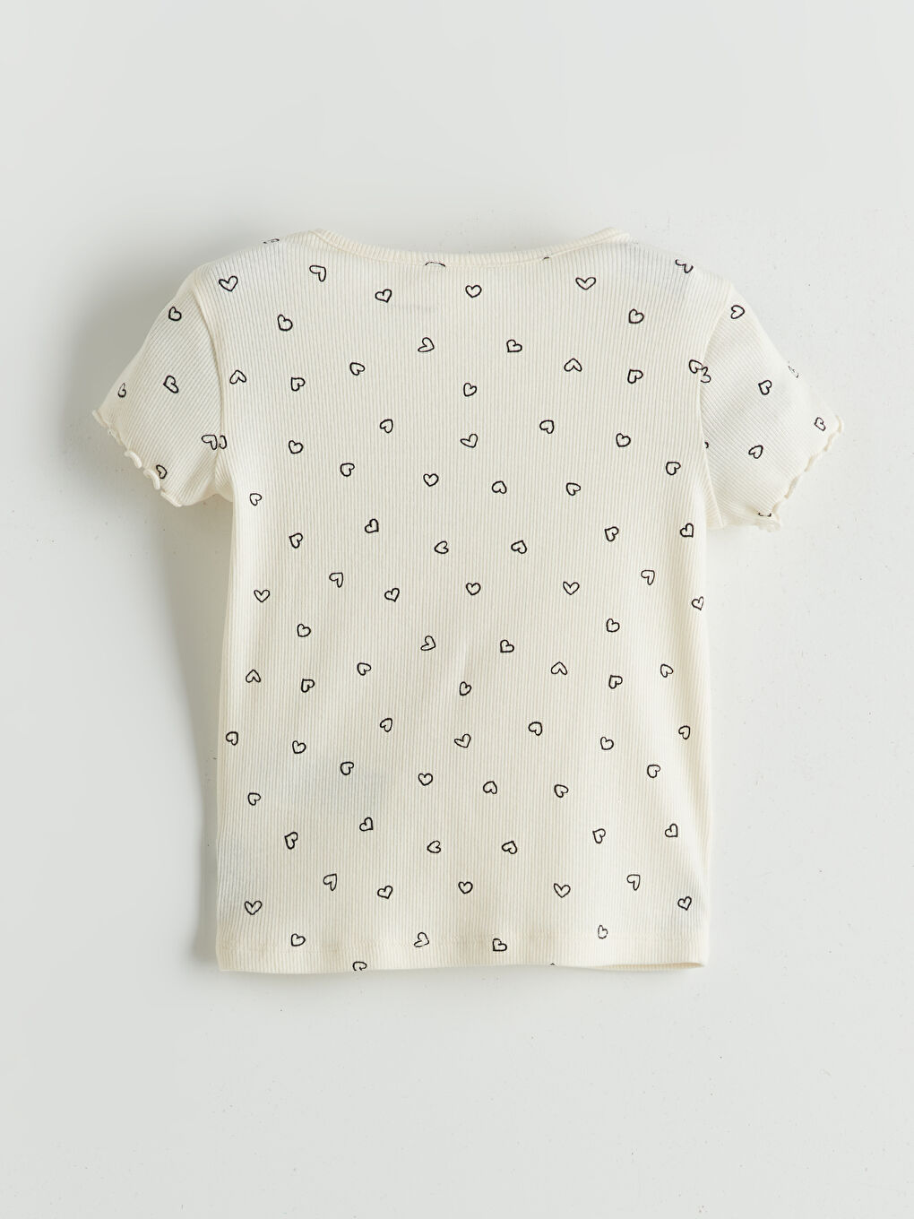 LCW Kids Girl ECRU T-Shirt -W53203Z1-LRA