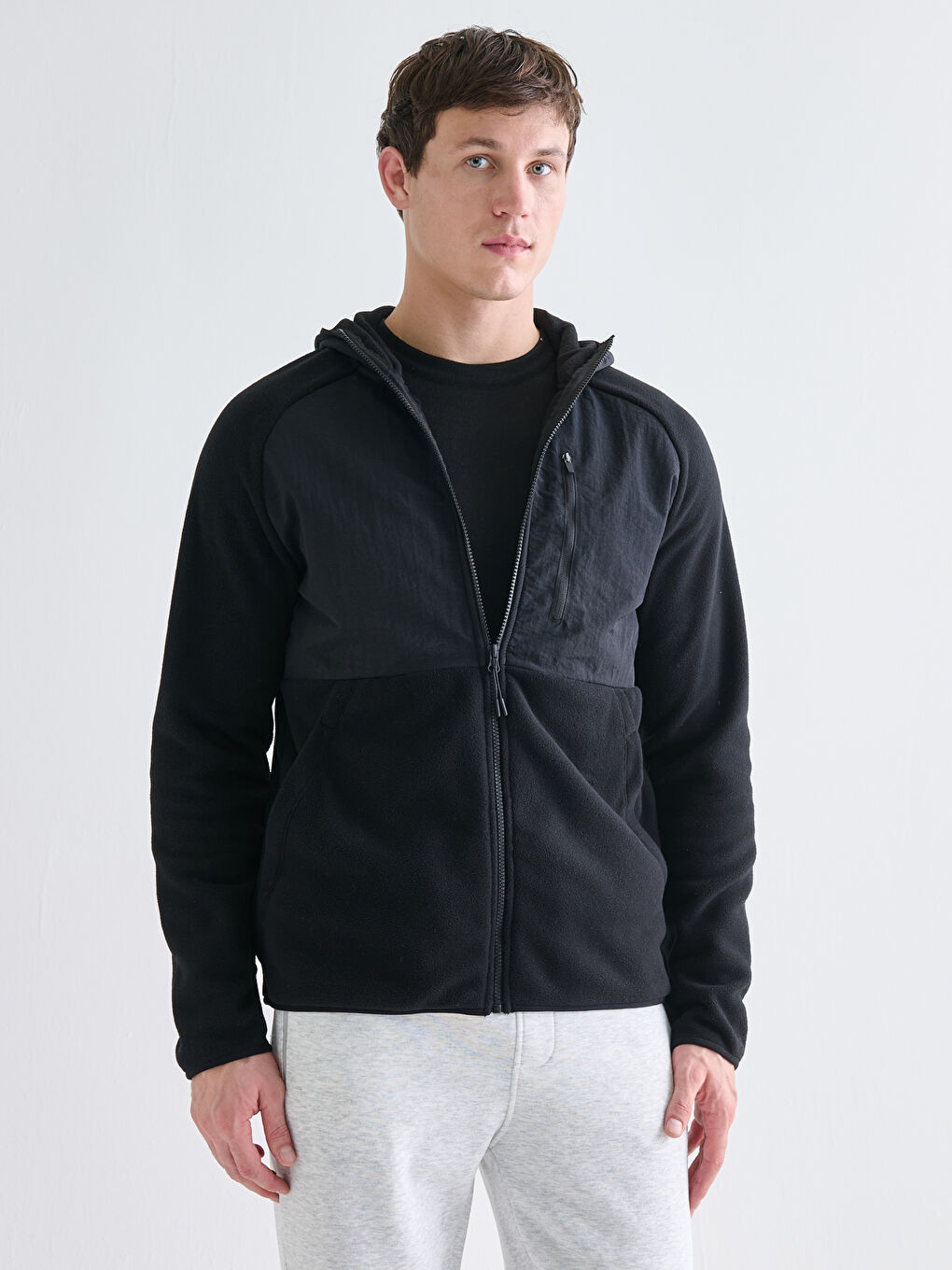XSIDE ACTIVE Man BLACK Zip-Up Sweatshirt -W53213Z8-CVL