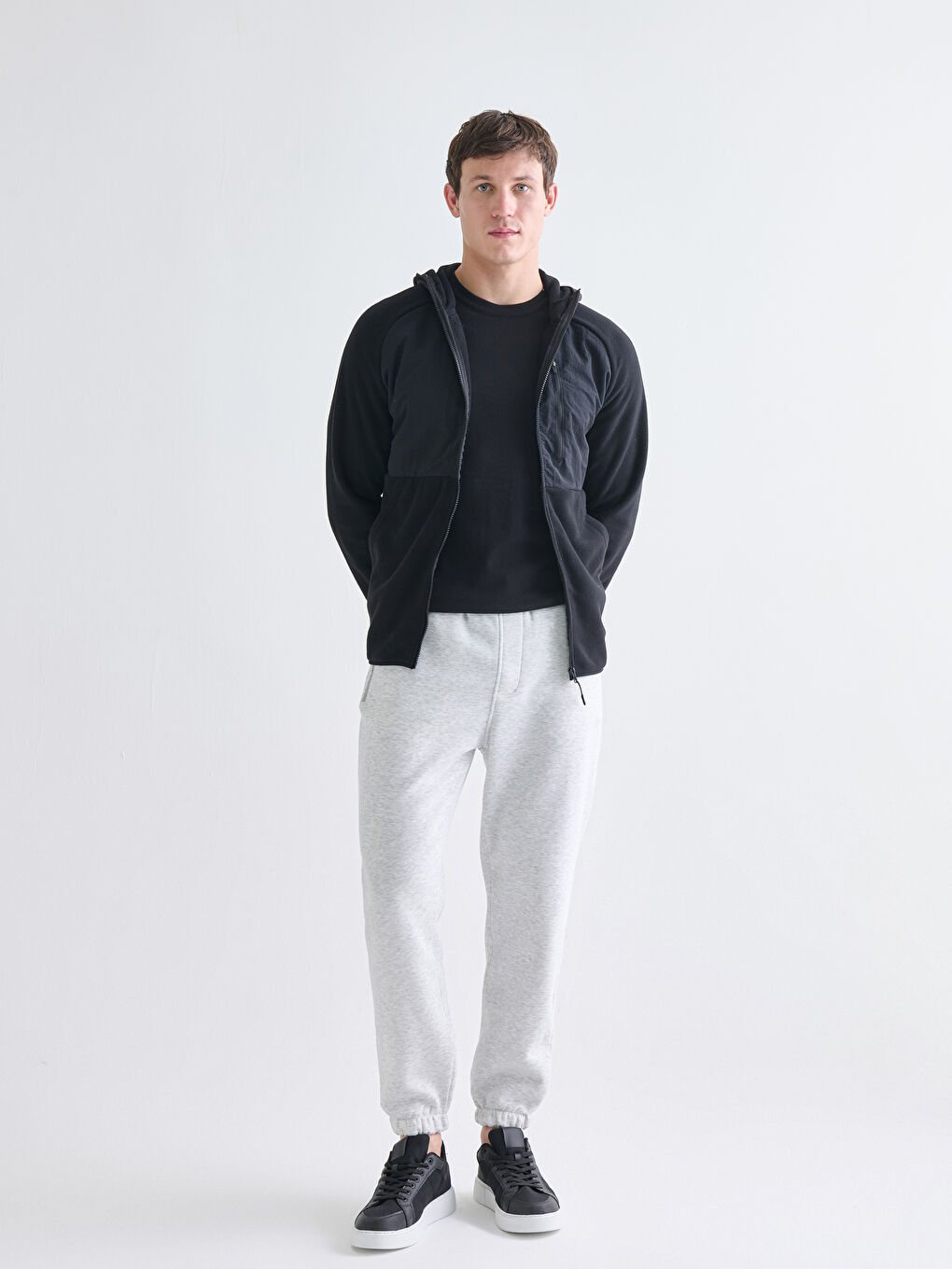 XSIDE ACTIVE Man BLACK Zip-Up Sweatshirt -W53213Z8-CVL