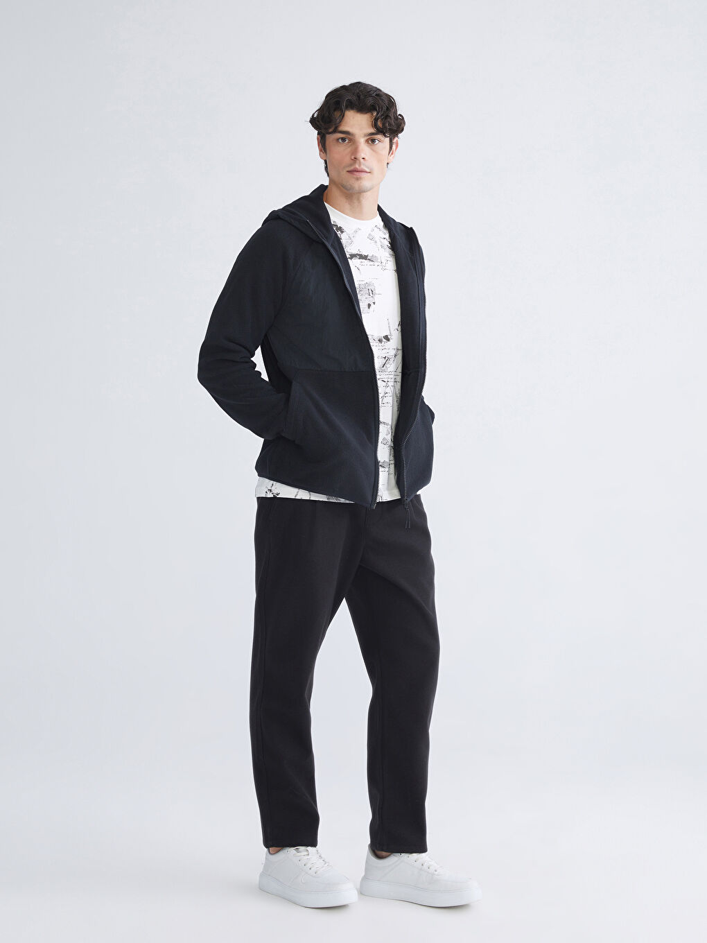 XSIDE ACTIVE Man BLACK Zip-Up Sweatshirt -W53213Z8-CVL