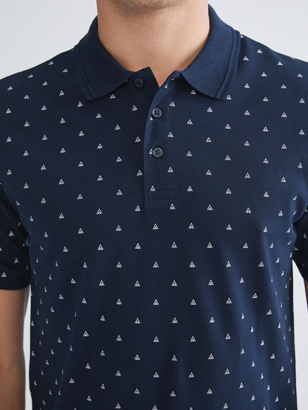 LCWAIKIKI Classic Polo Neck Patterned Pique Men's T-Shirt -W53214Z8-DWP