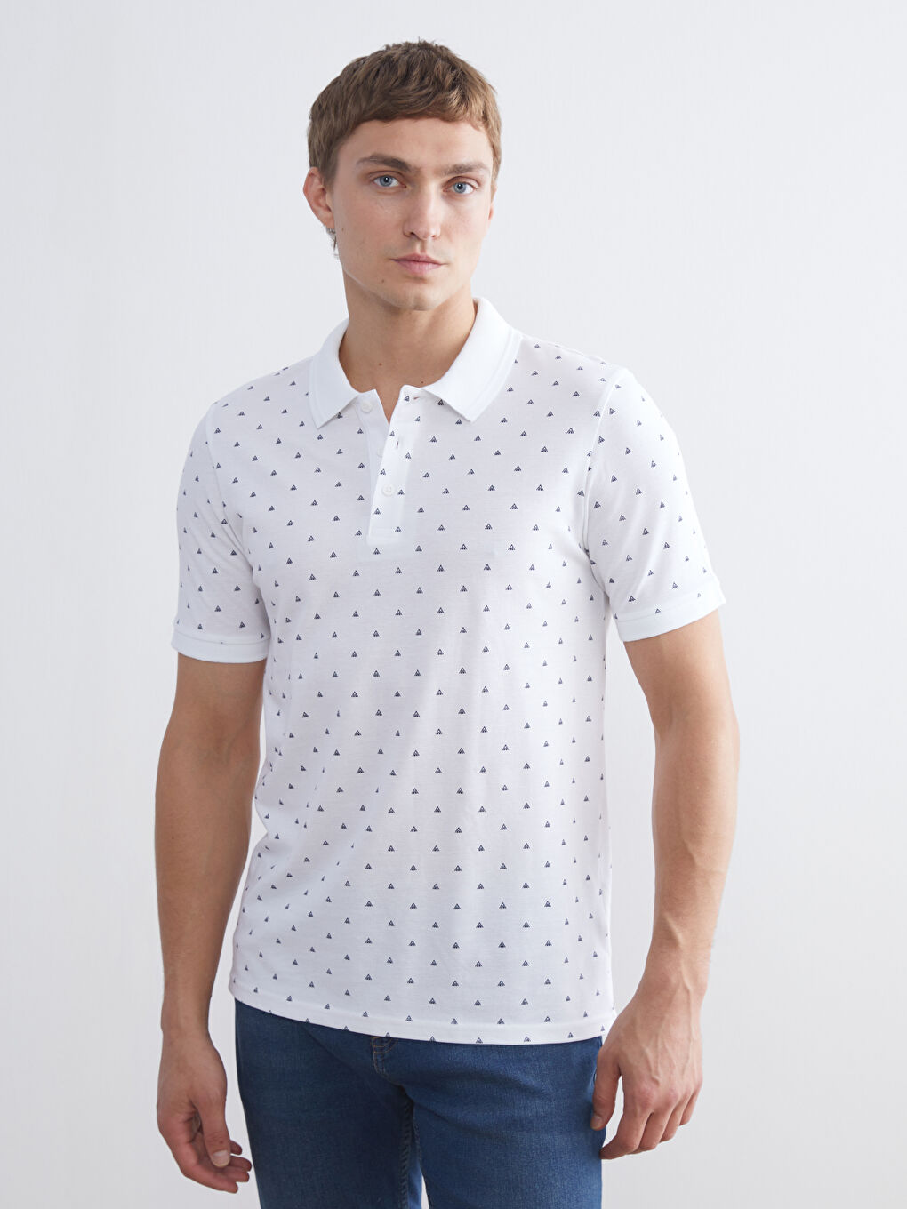 LCWAIKIKI Classic Polo Neck Patterned Pique Men's T-Shirt -W53214Z8-Q6K
