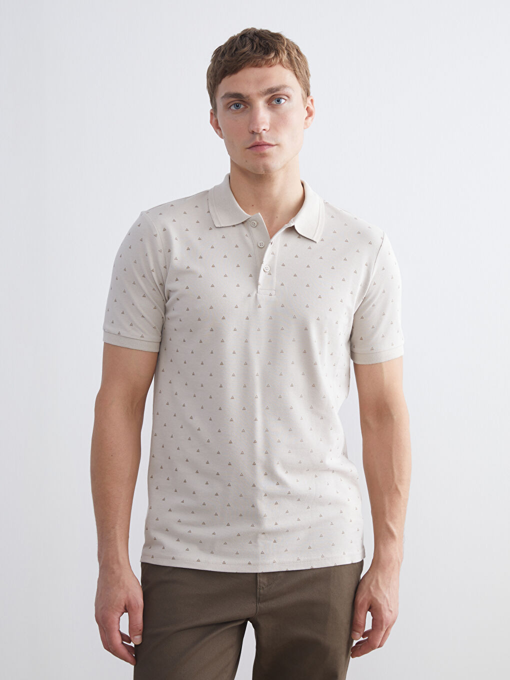 LCWAIKIKI Classic Polo Neck Patterned Pique Men's T-Shirt -W53214Z8-YYF