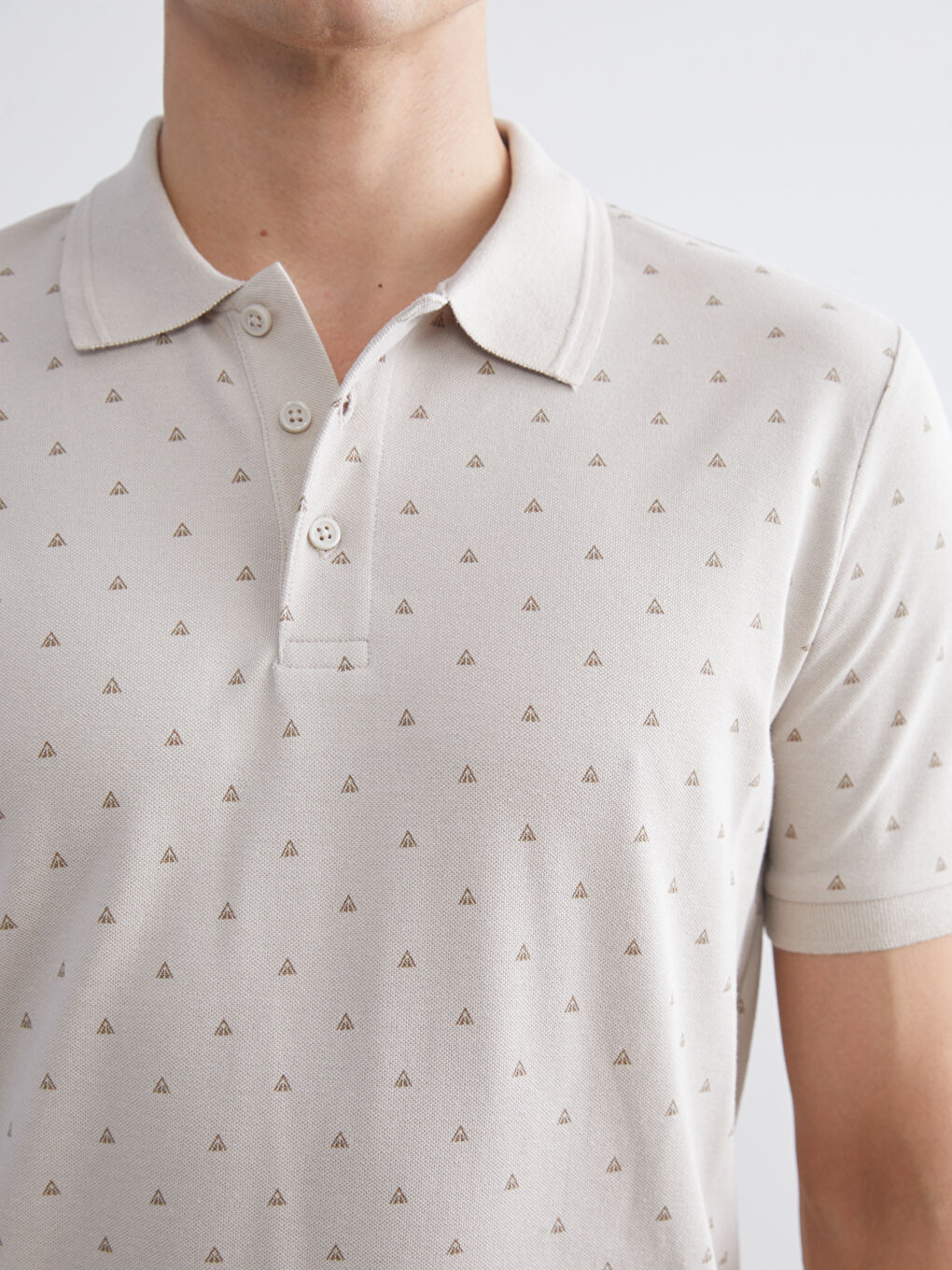 LCWAIKIKI Classic Polo Neck Patterned Pique Men's T-Shirt -W53214Z8-YYF