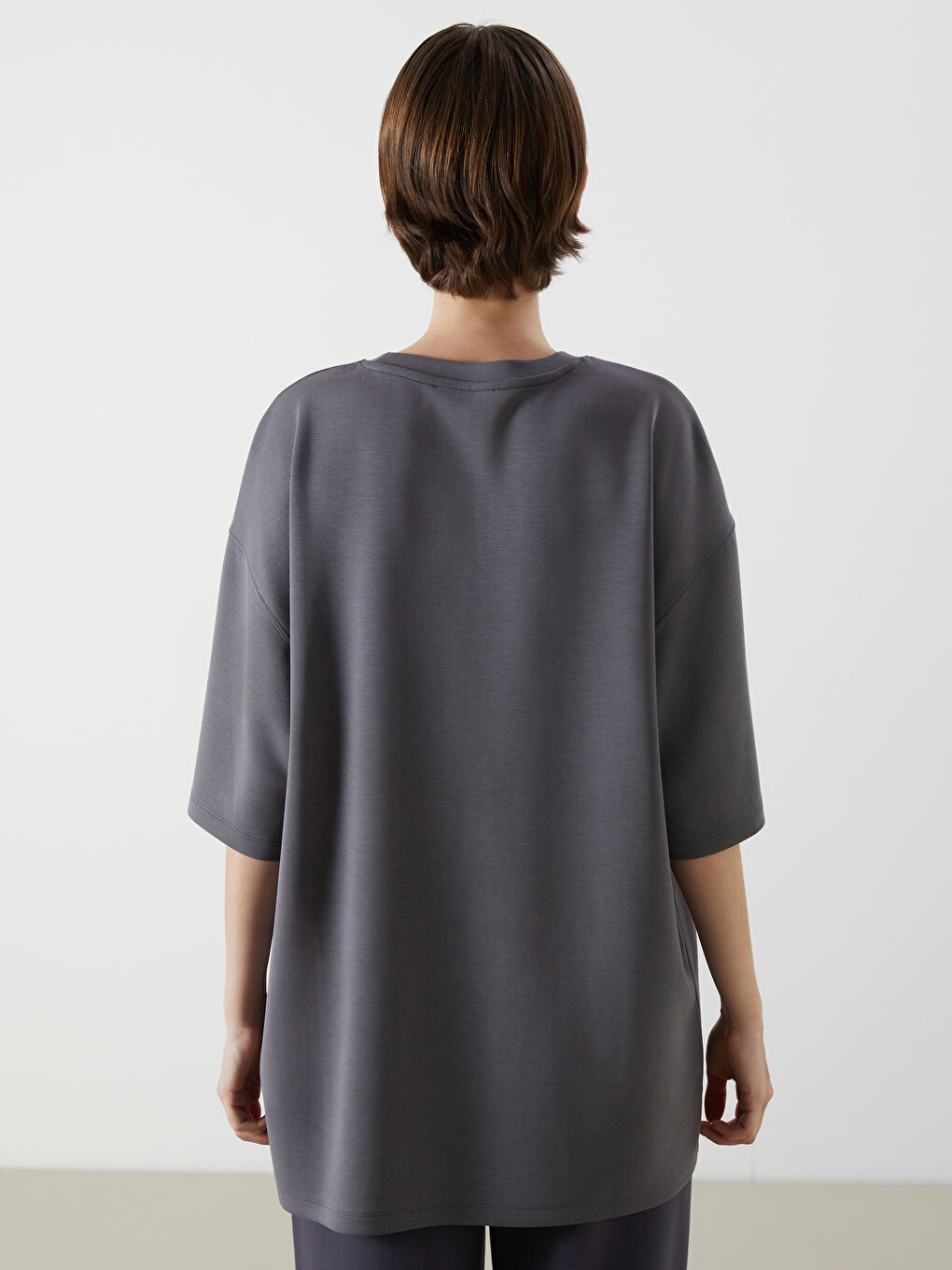 LCW Vision Woman GREY T-Shirt -W53218Z8-JNL