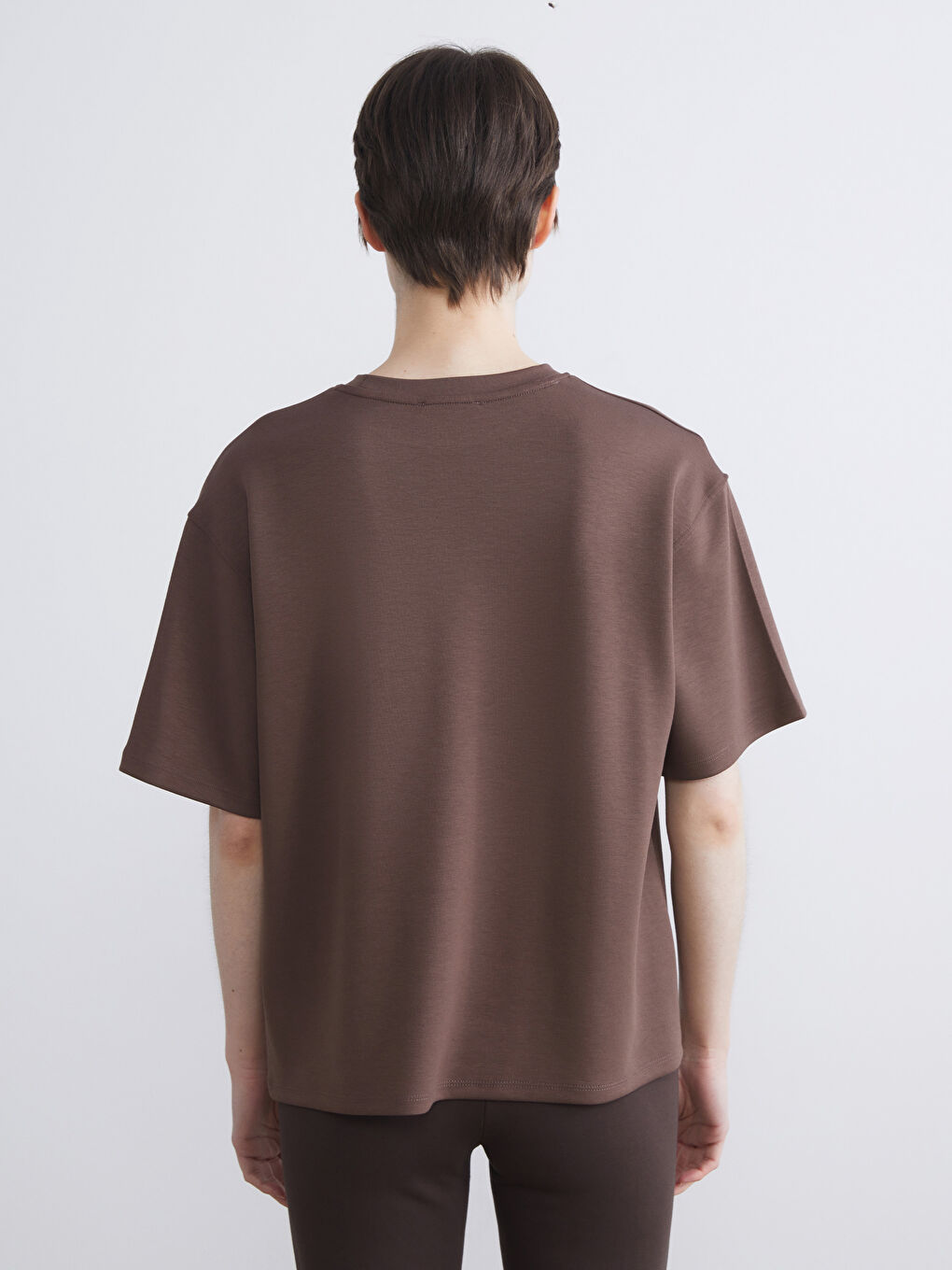 LCW Vision Crew Neck Embroidered Oversize Women's T-Shirt -W53221Z8-R3C