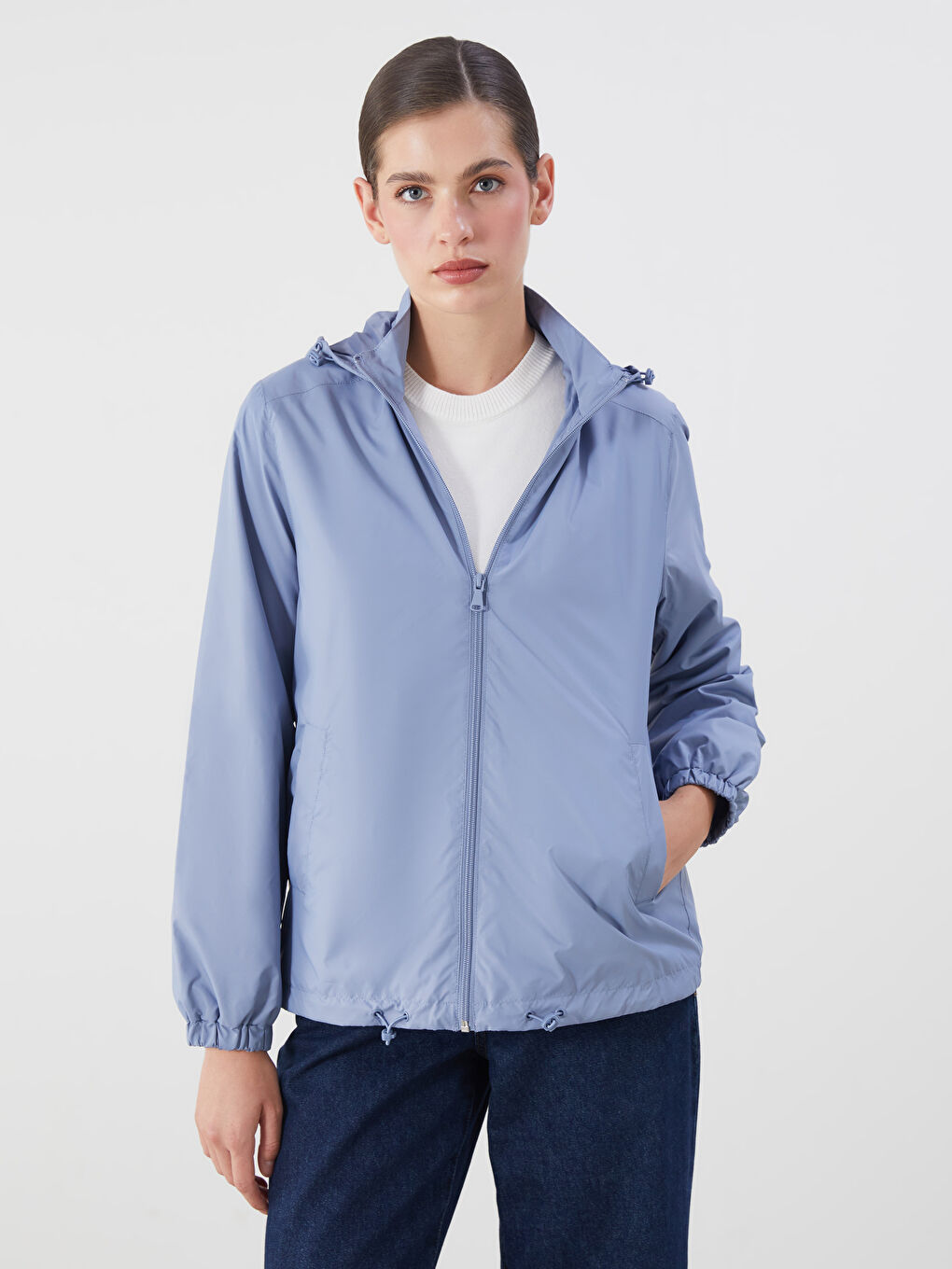 LCWAIKIKI Classic Hooded Women's Raincoat -W53232Z8-CV6