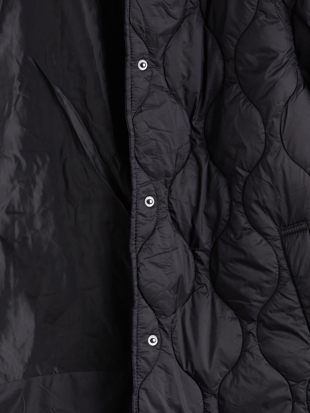 Siyah Kapüşonlu Kapitone Oversize Kadın Şişme Mont-8