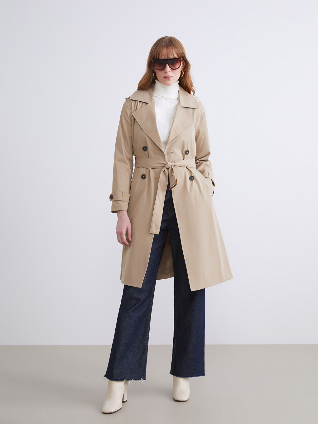Double Breasted Women's Trenchcoat-1