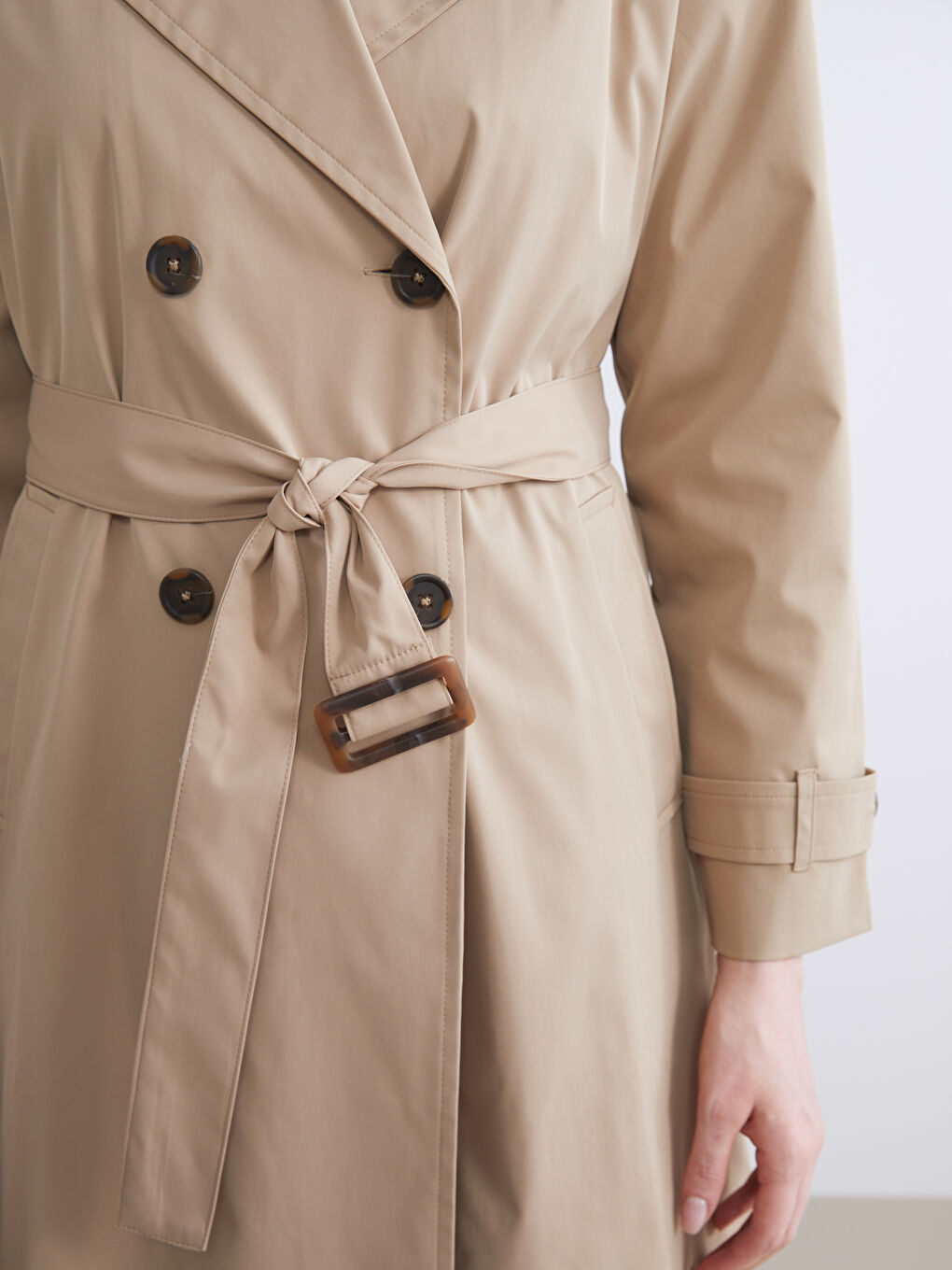Double Breasted Women's Trenchcoat-2