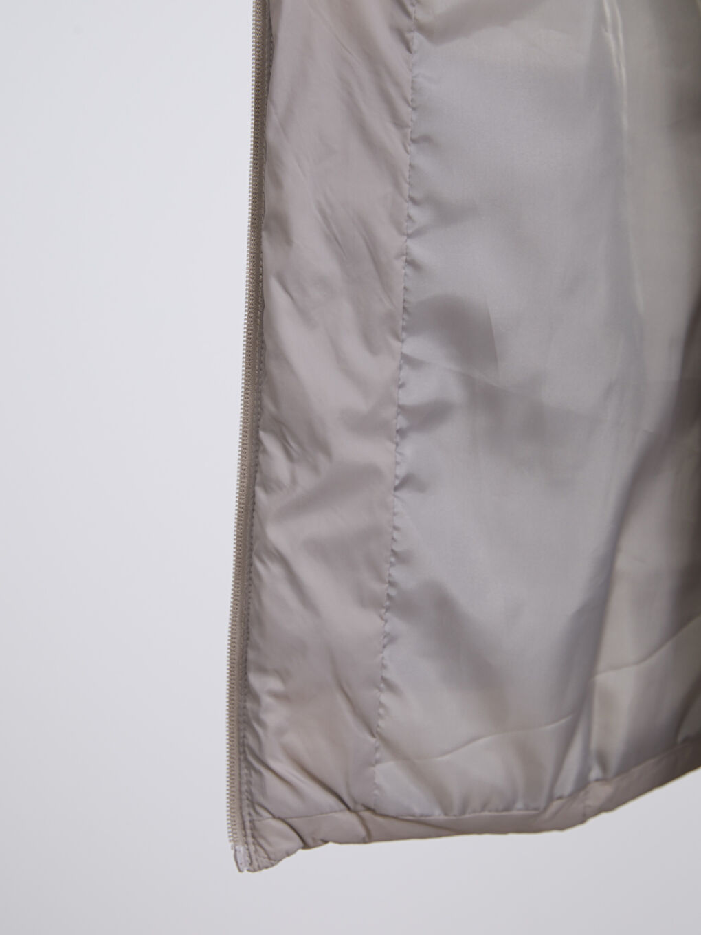 Kahverengi Kapüşonlu Kadın Şişme Yelek-4