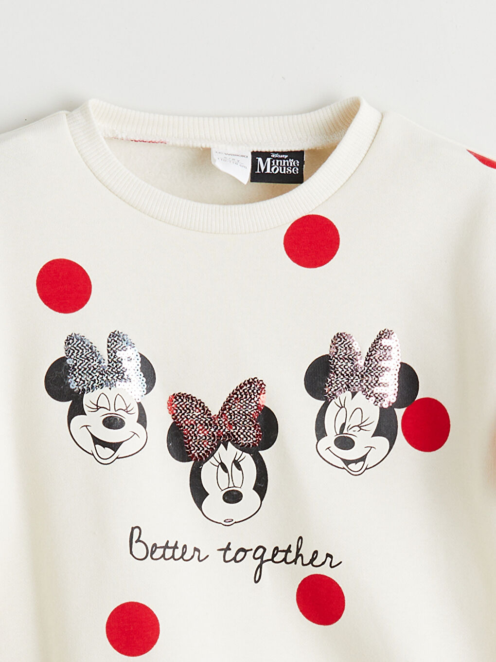 Thick Minnie Mouse Printed Girls' Sweatshirt-4