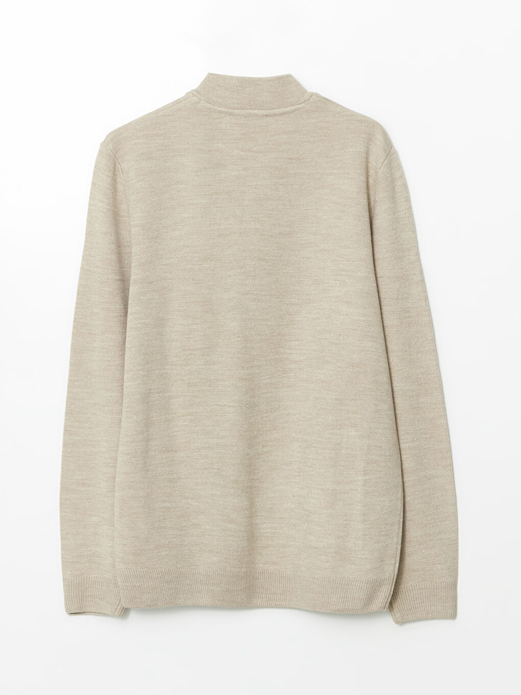 Funnel Neck Plain Men's Knitwear Cardigan-5