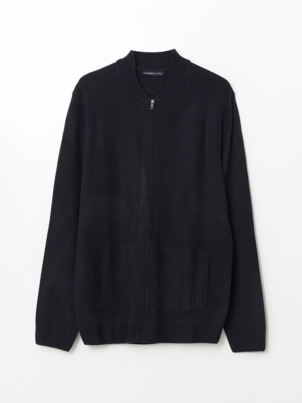 College Collar Plain Men's Knitwear Cardigan-4
