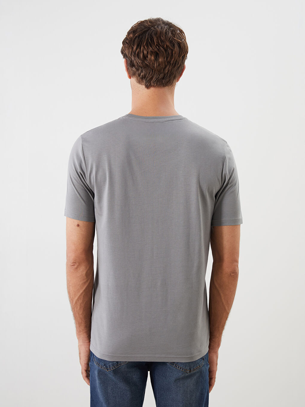 LCWAIKIKI Classic Crew Neck Printed Jersey Men's T-Shirt -W53300Z8-YLT