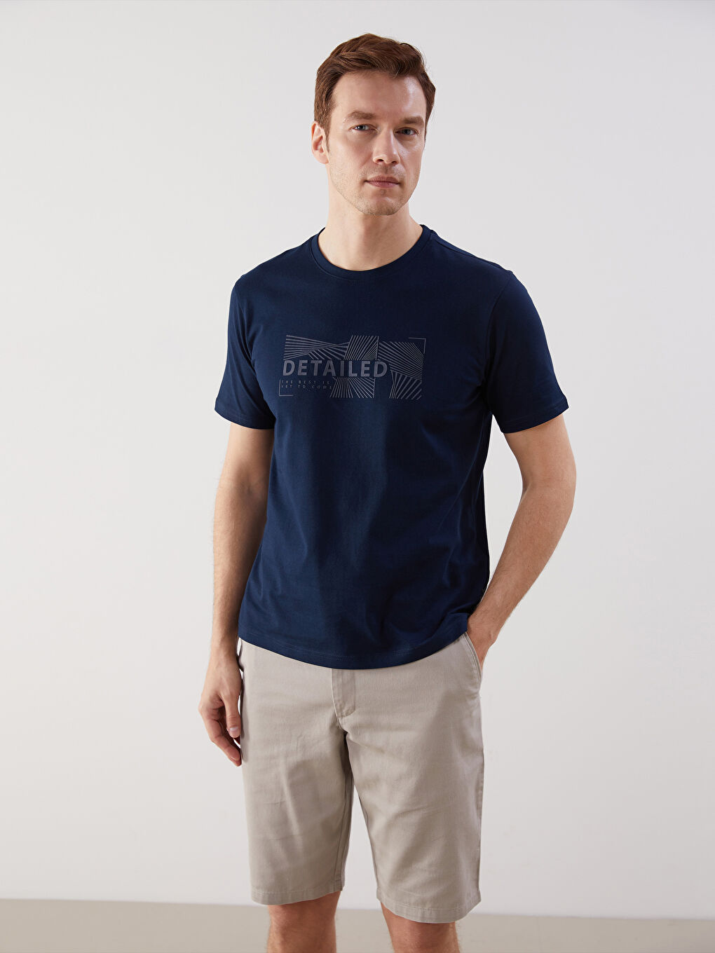 LCWAIKIKI Classic Crew Neck Printed Men's T-Shirt -W53302Z8-DWP