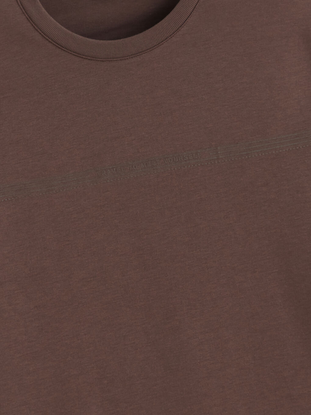 Kahverengi Bisiklet Yaka Baskılı Erkek Sweatshirt-5