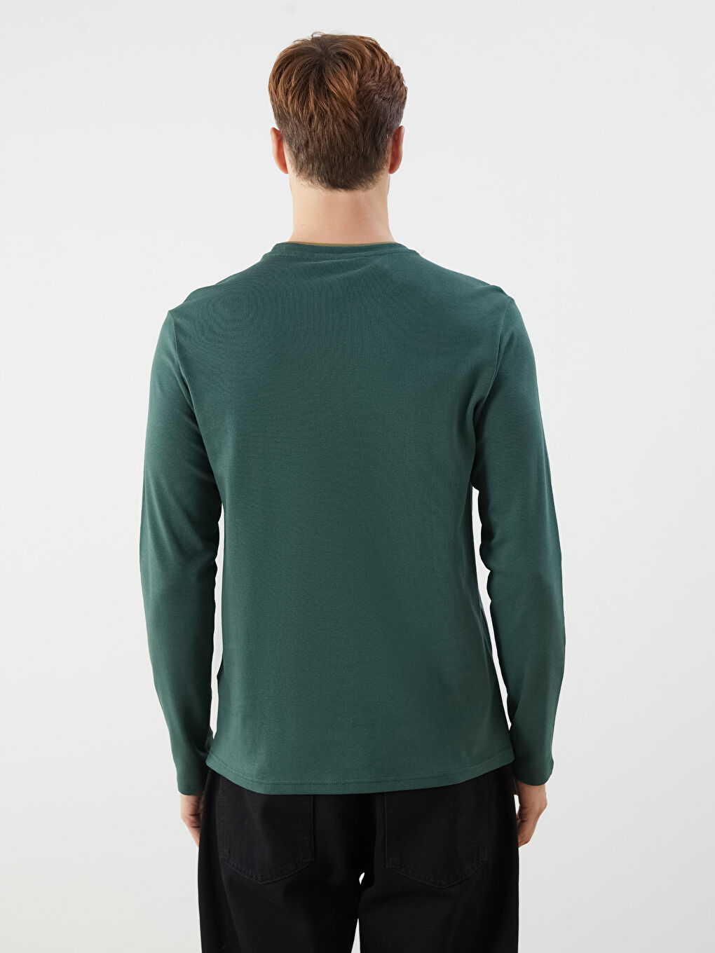 Crew Neck Long Sleeve Printed Men's Sweatshirt -W53314Z8-HRV