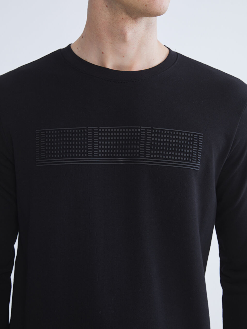 Crew Neck Long Sleeve Printed Men's Sweatshirt-4