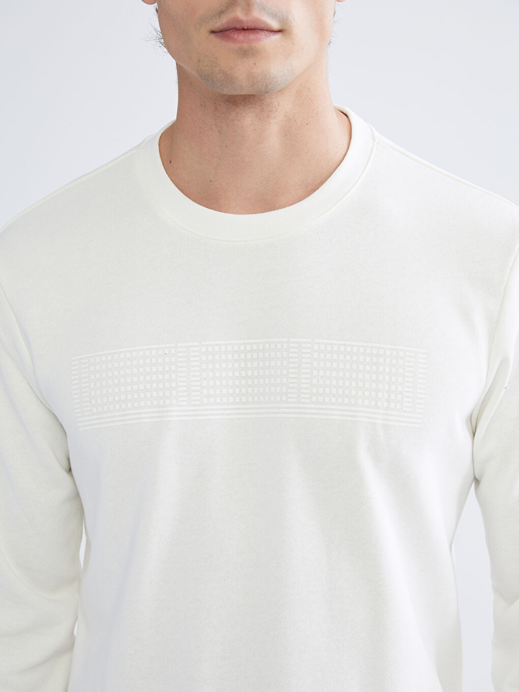 Crew Neck Long Sleeve Printed Men's Sweatshirt-4