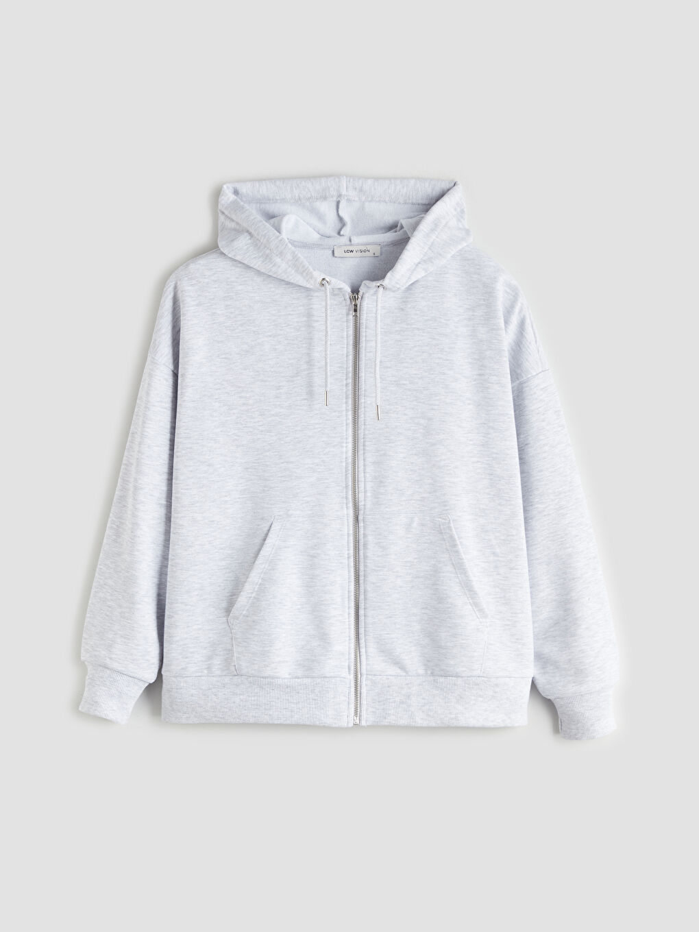 LCW Vision Hooded Oversize Women's Zipper Sweatshirt -W53318Z8-LAL