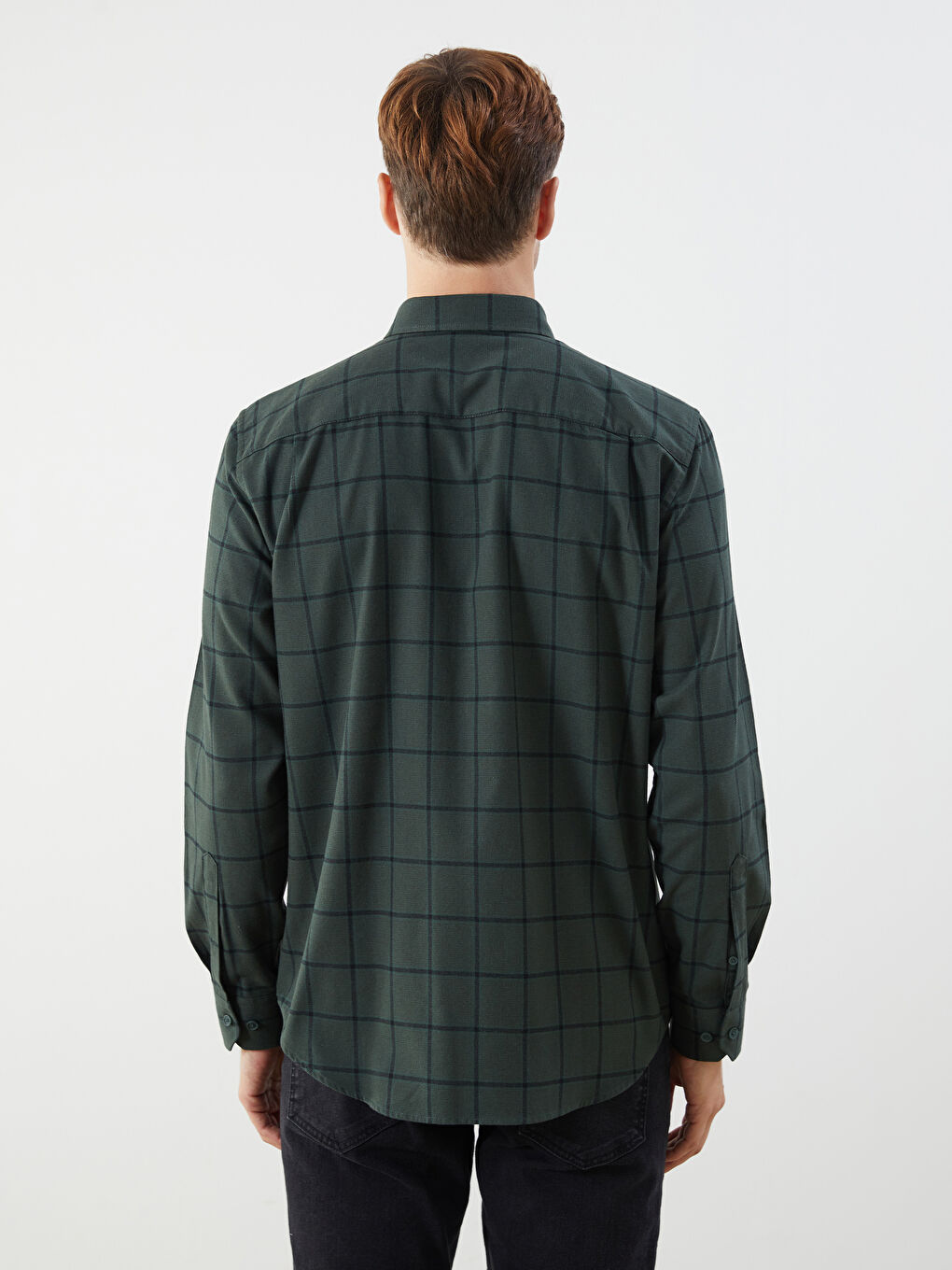 LCWAIKIKI Classic Regular Fit Long Sleeve Plaid Men's Shirt -W53326Z8-LMU