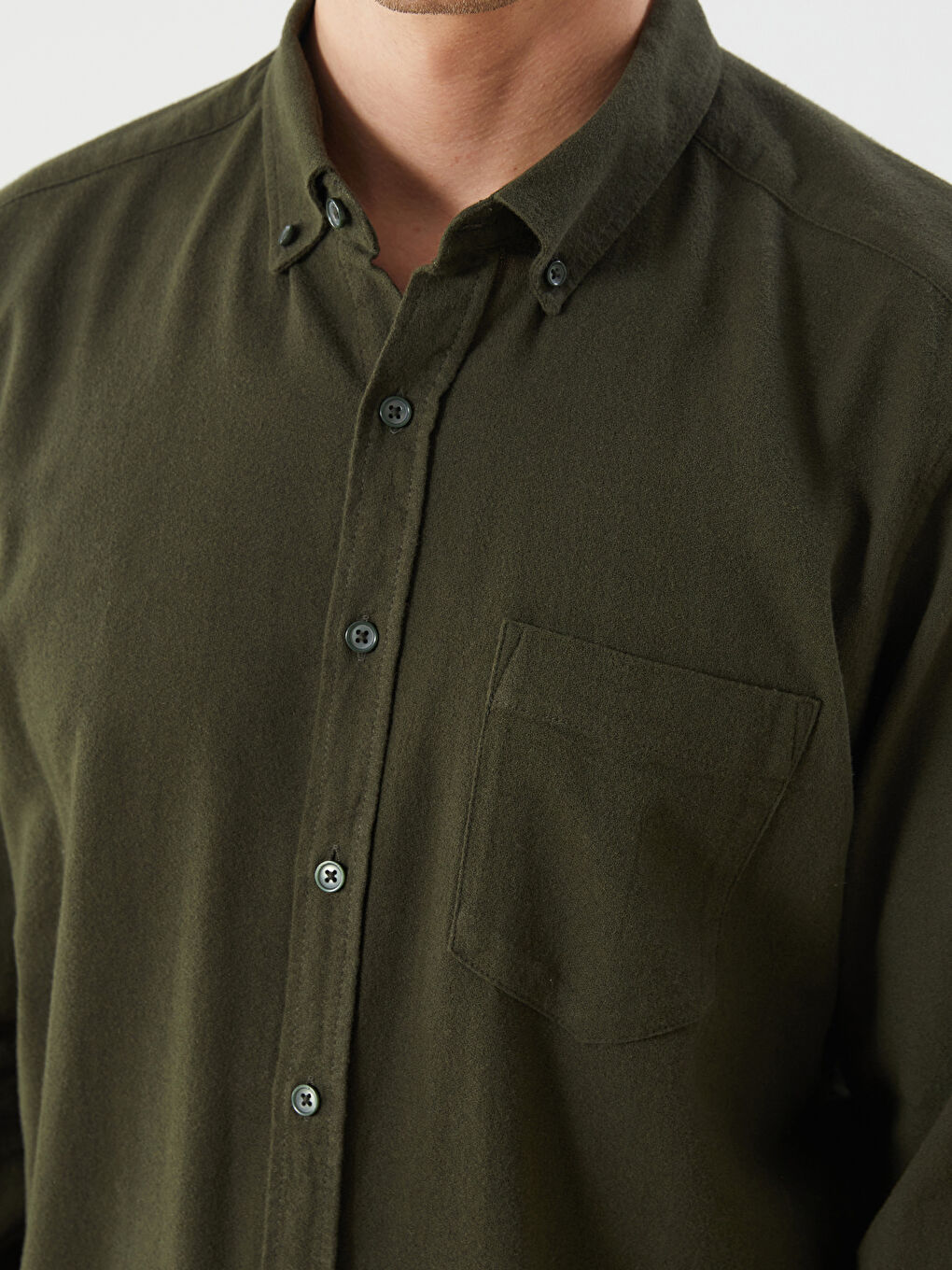 LCWAIKIKI Classic Regular Fit Long Sleeve Dobby Fabric Men's Shirt -W53327Z8-HDL