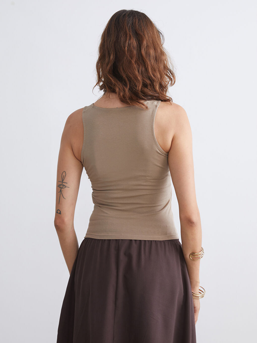 LCW Vision Crew Neck Women's Tank Top -W53328Z8-GRC