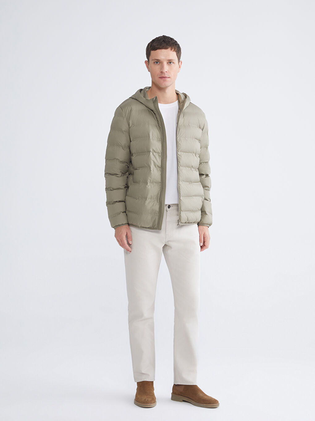 Standard Fit Hooded Men's Puffer Coat-1