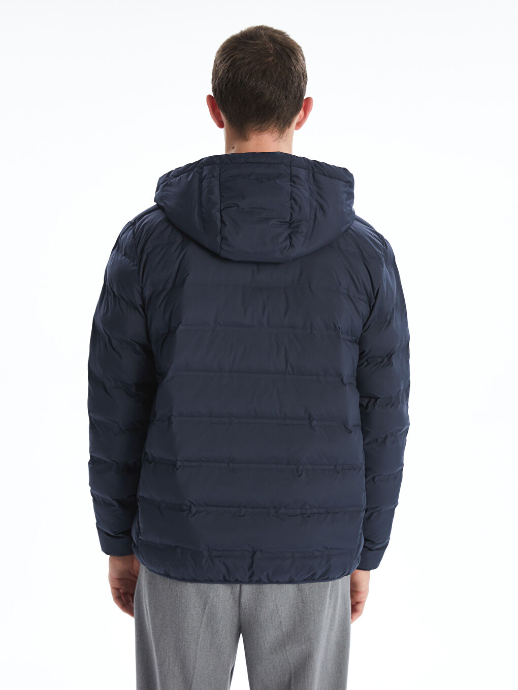 Standard Fit Hooded Men's Puffer Coat-4