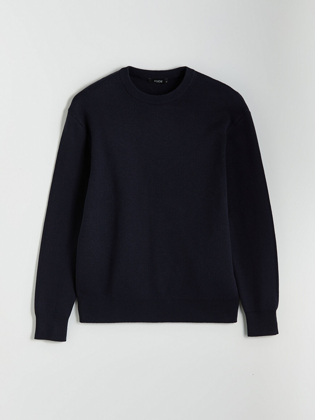 Crew Neck Long Sleeve Men's Tricot Sweater-4