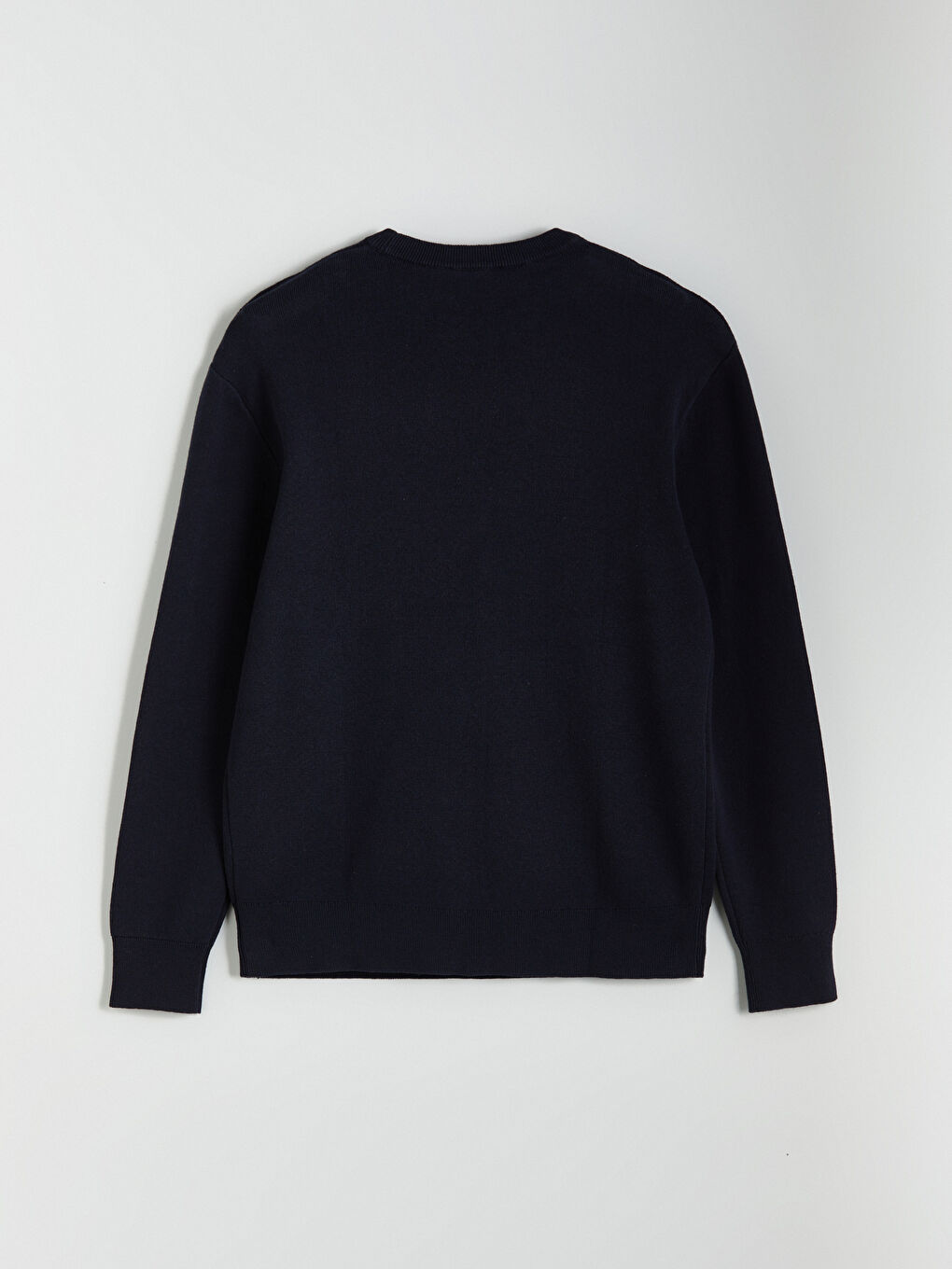 Crew Neck Long Sleeve Men's Tricot Sweater-5
