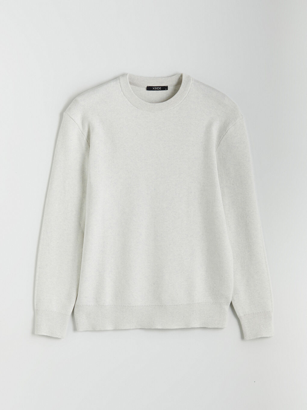 Crew Neck Long Sleeve Men's Tricot Sweater-4