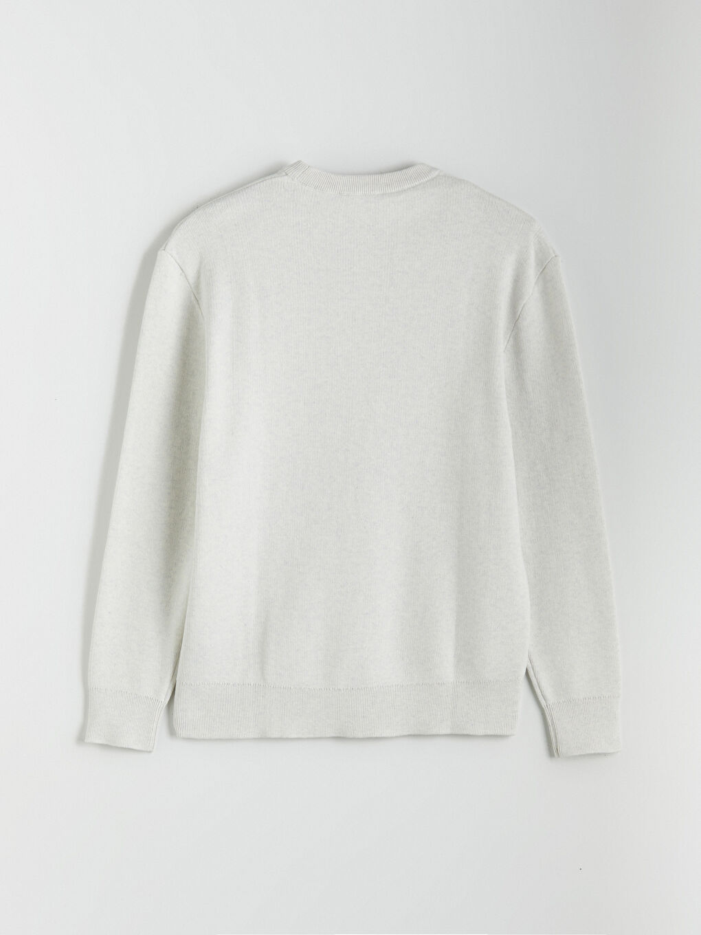 Crew Neck Long Sleeve Men's Tricot Sweater-5