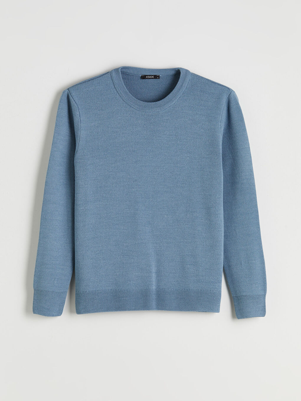 Mavi Bisiklet Yaka Erkek Triko Kazak-4