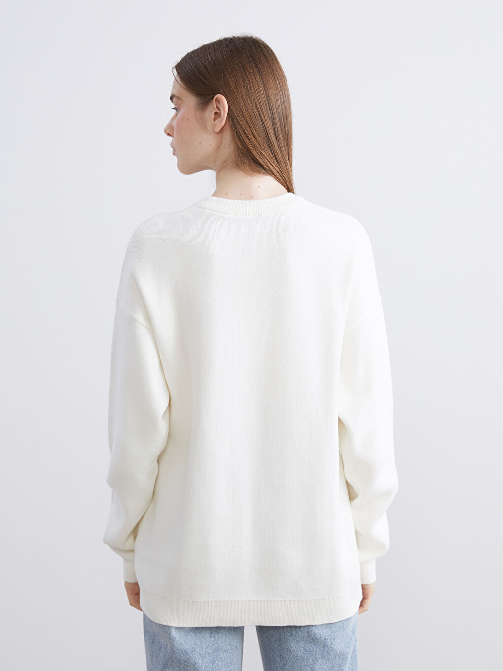 Crew Neck Long Sleeve Men's Tricot Sweater-7