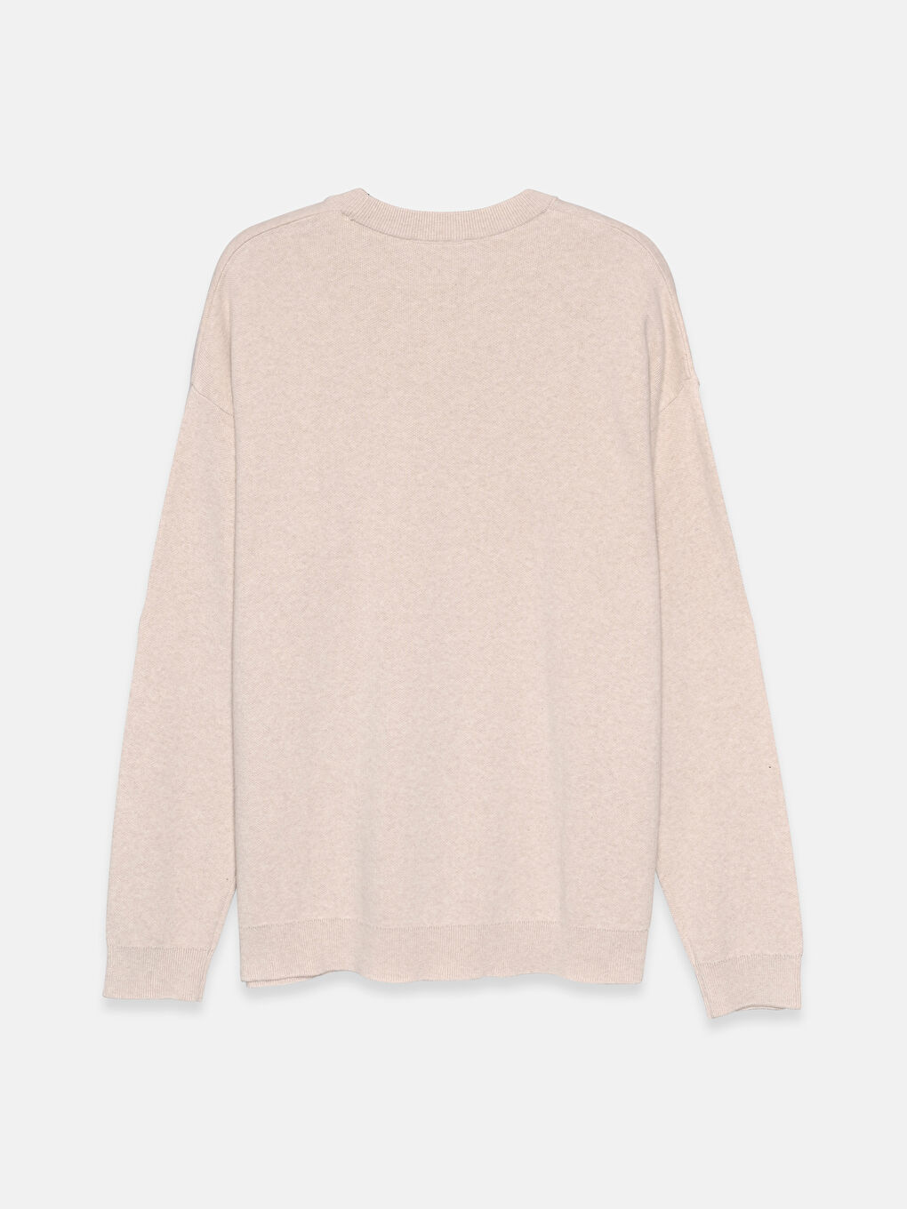 Пуловер с кръгло деколте и дълъг ръкав за мъже от трико-1