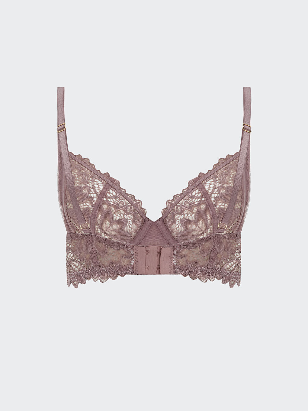 Дротовий бюстгальтер-футболка без підкладки з мережива-1