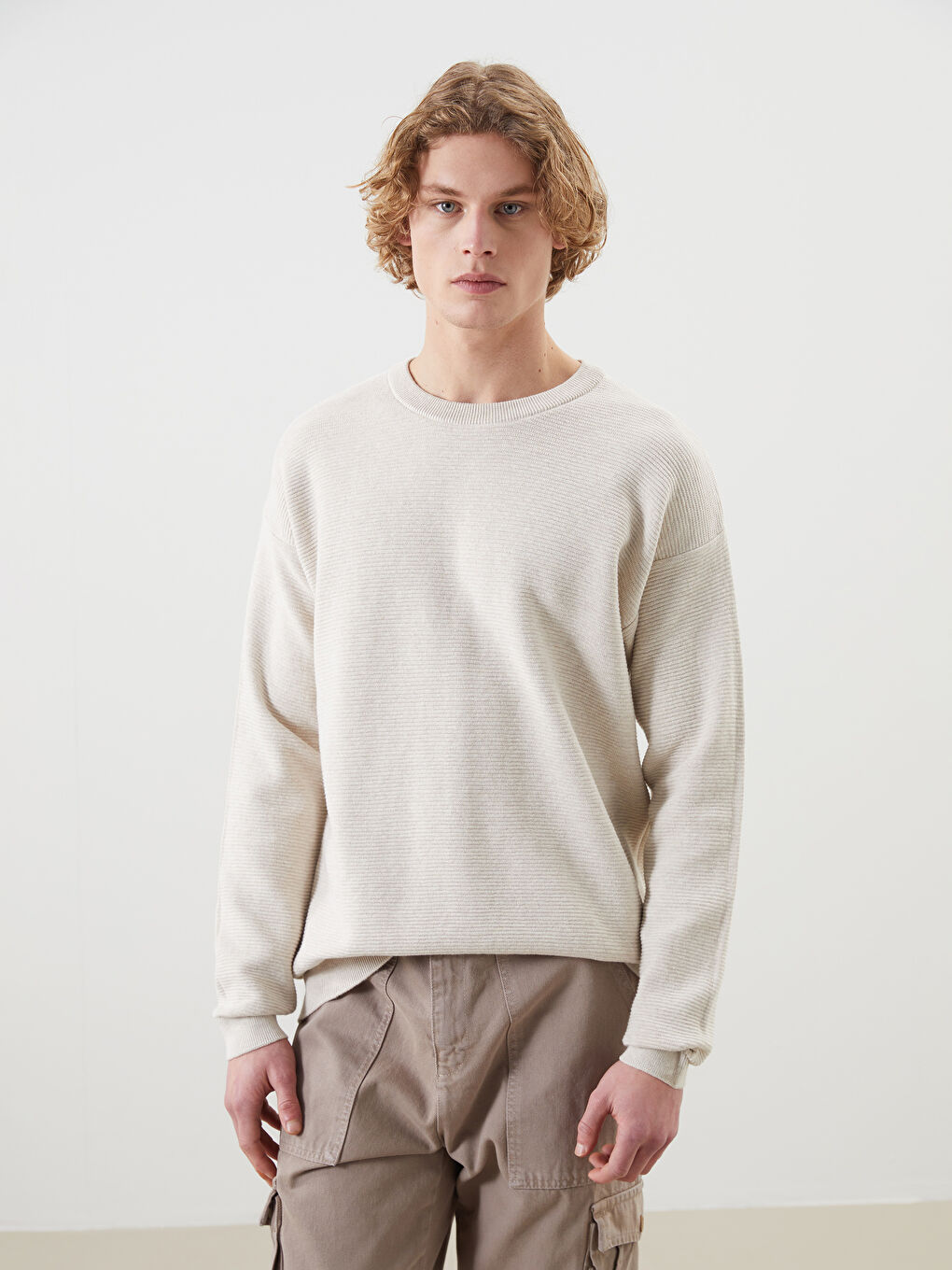 Man BEIGE Jumper