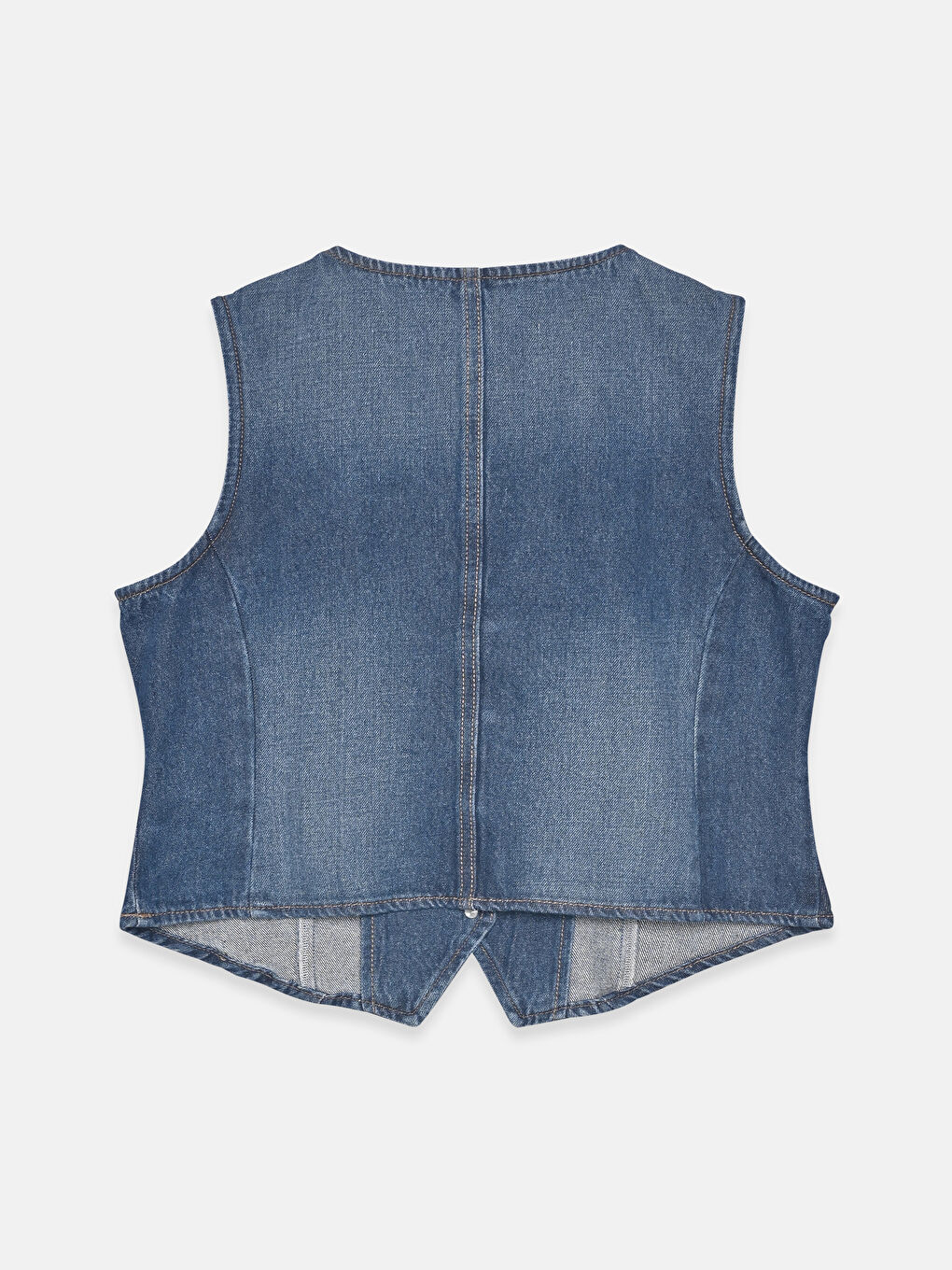 Джинсовий Жилет Жіночий з V-подібним Вирізом-3