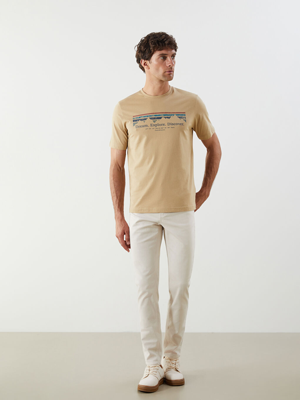 LCWAIKIKI Classic Crew Neck Printed Jersey Men's T-Shirt -W53371Z8-YZM