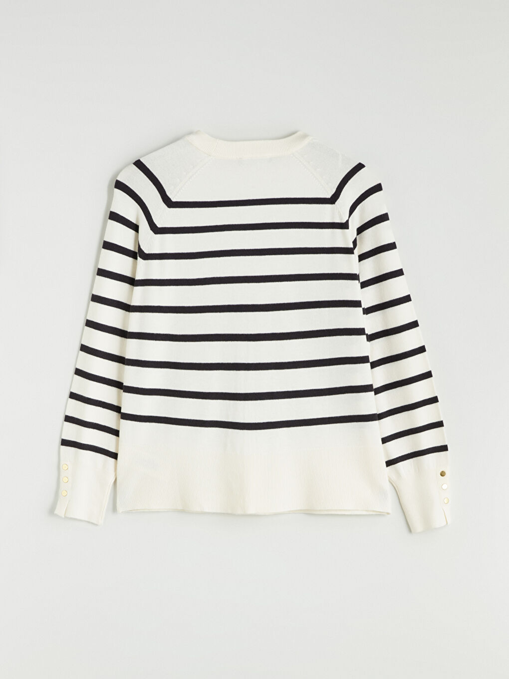 LCW Comfort Crew Neck Striped Women's Sweater -W53372Z8-LEG