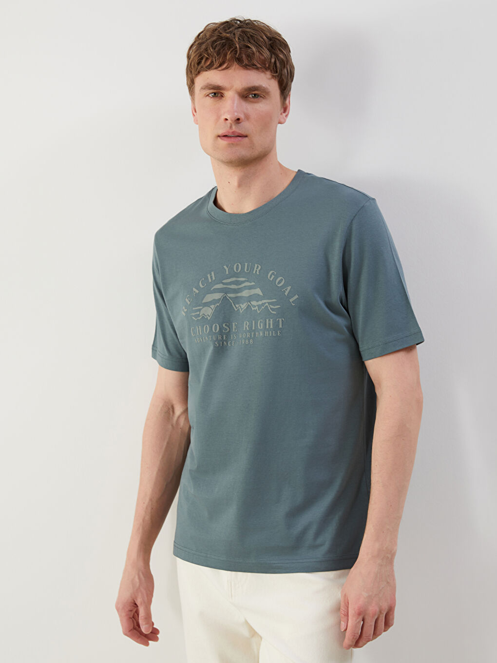 LCWAIKIKI Classic Crew Neck Printed Men's T-Shirt -W53374Z8-Z5M