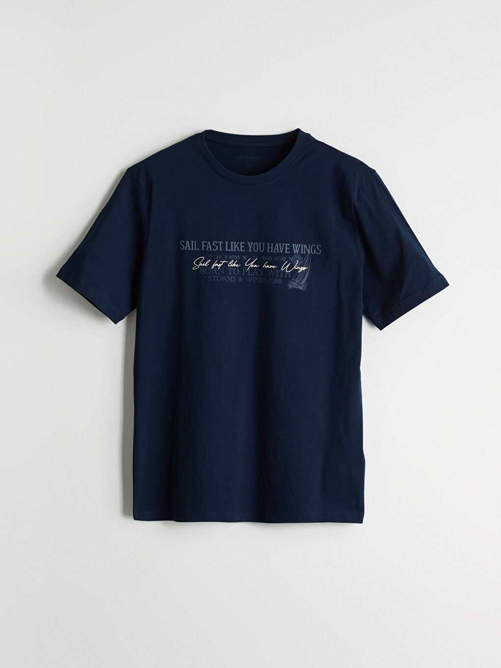 LCWAIKIKI Classic Crew Neck Printed Jersey Men's T-Shirt -W53375Z8-DWP