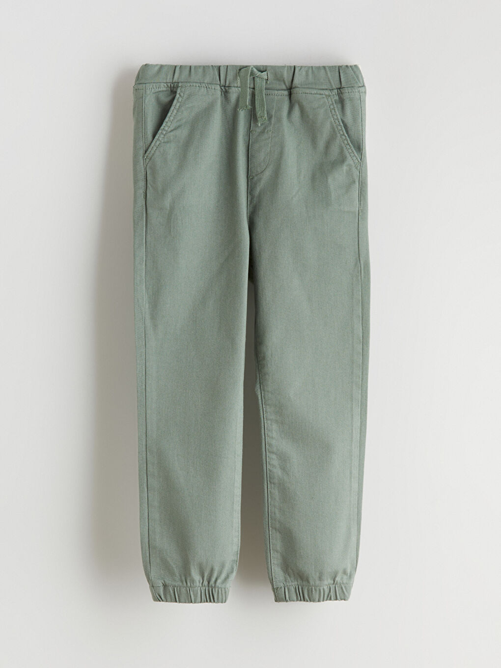 Haki Beli Lastikli Erkek Çocuk Jogger Pantolon