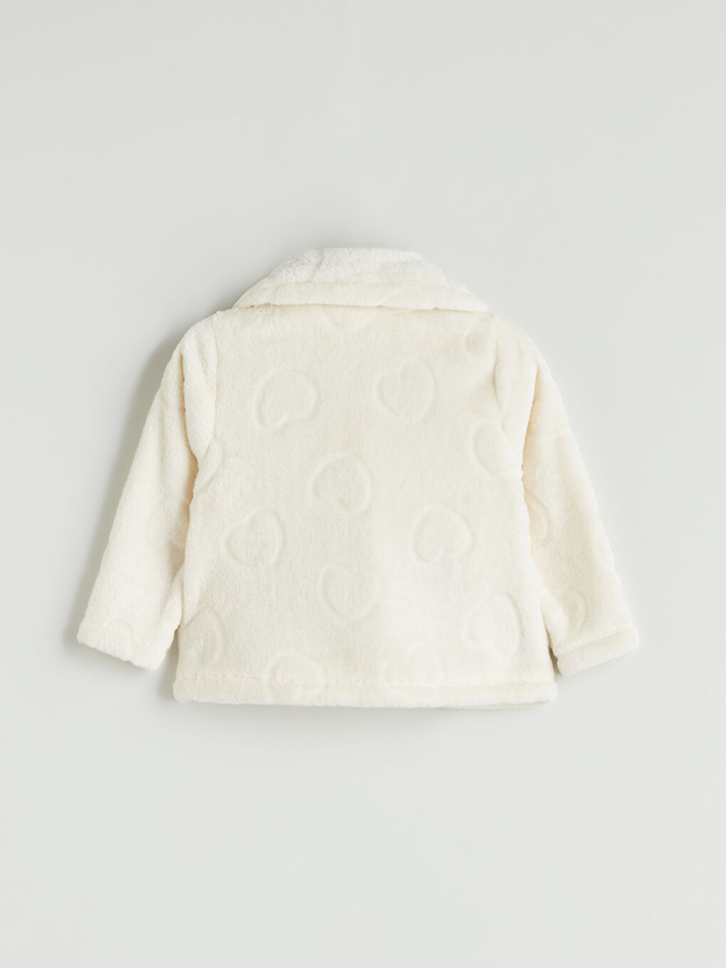 Peter Pan Collar Baby Girls' Plush Coat-1