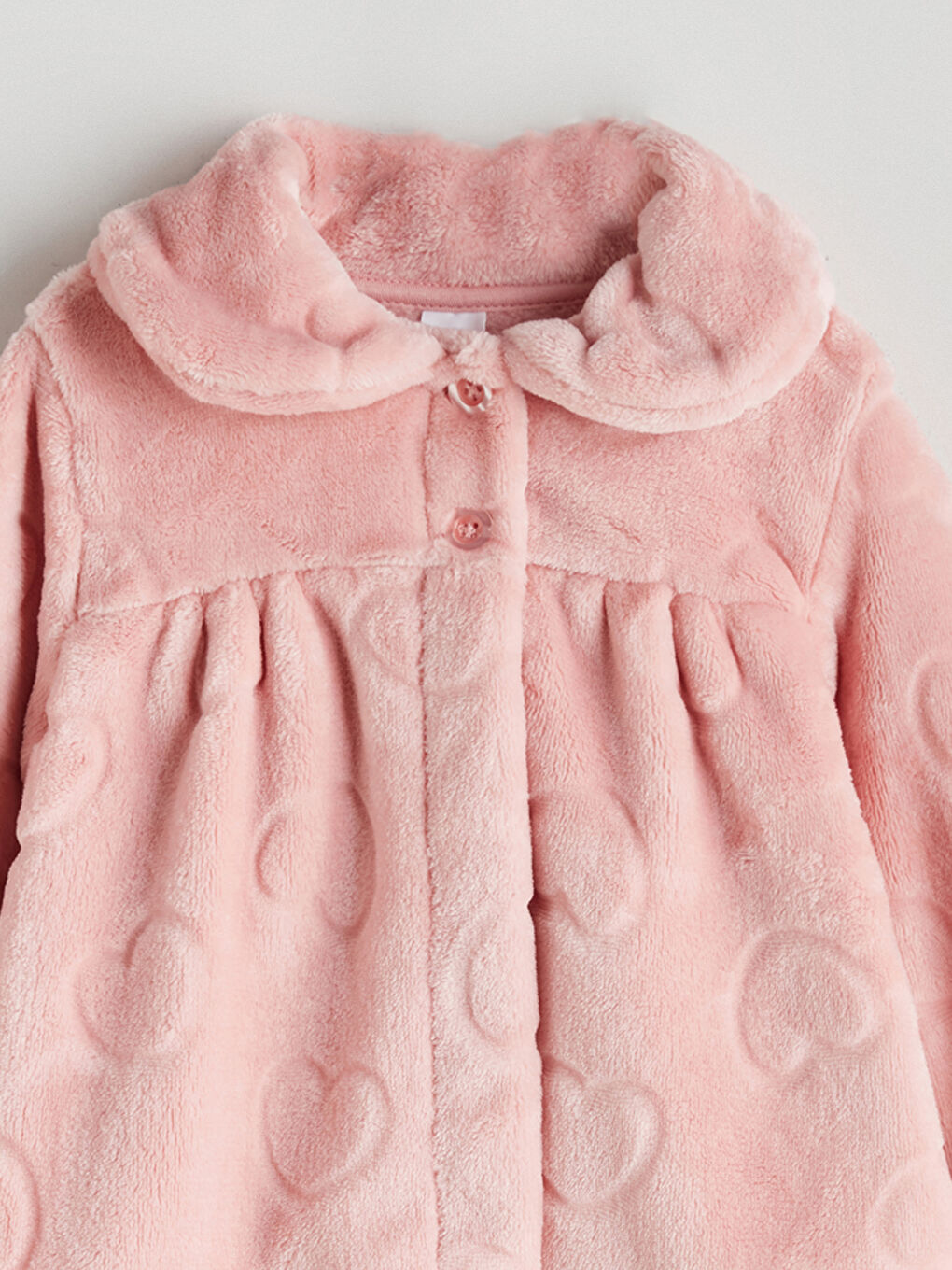 Manteau en Peluche pour Filles à Col Claudine-1